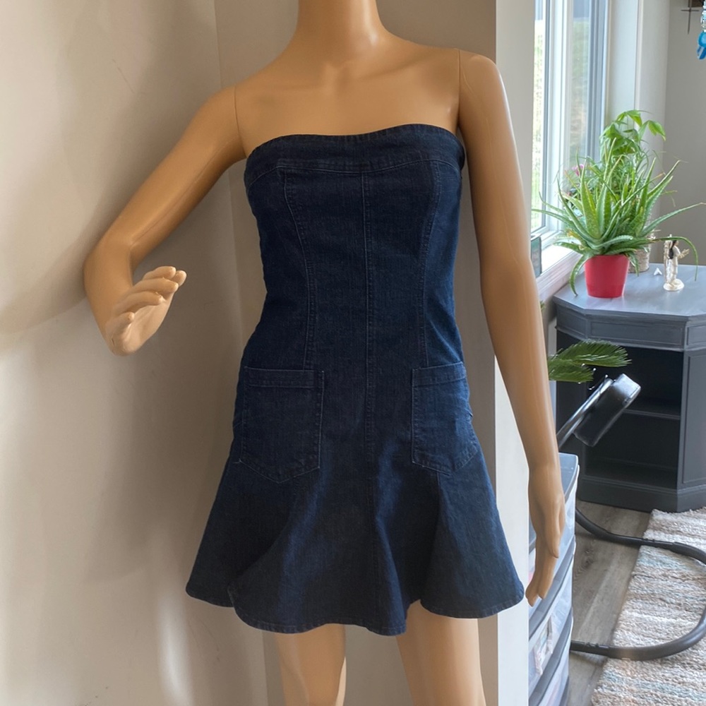 BDG women’s size small denim, mini strapless dress